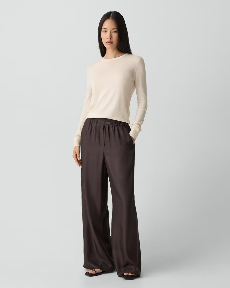 Pull-On Track Pant in Mod Silk Twill | Theory