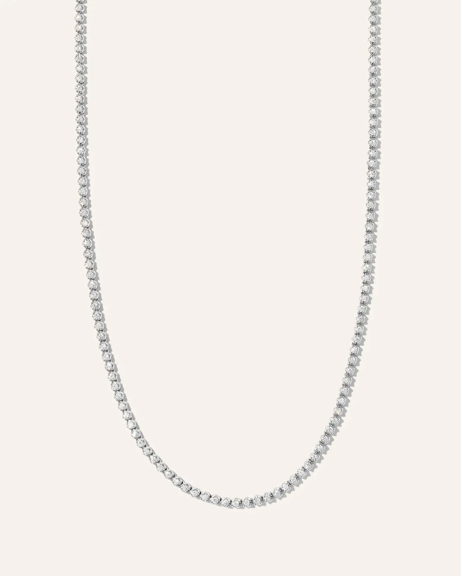 14K Gold Natural Diamond Crown Set Tennis Necklace | Quince