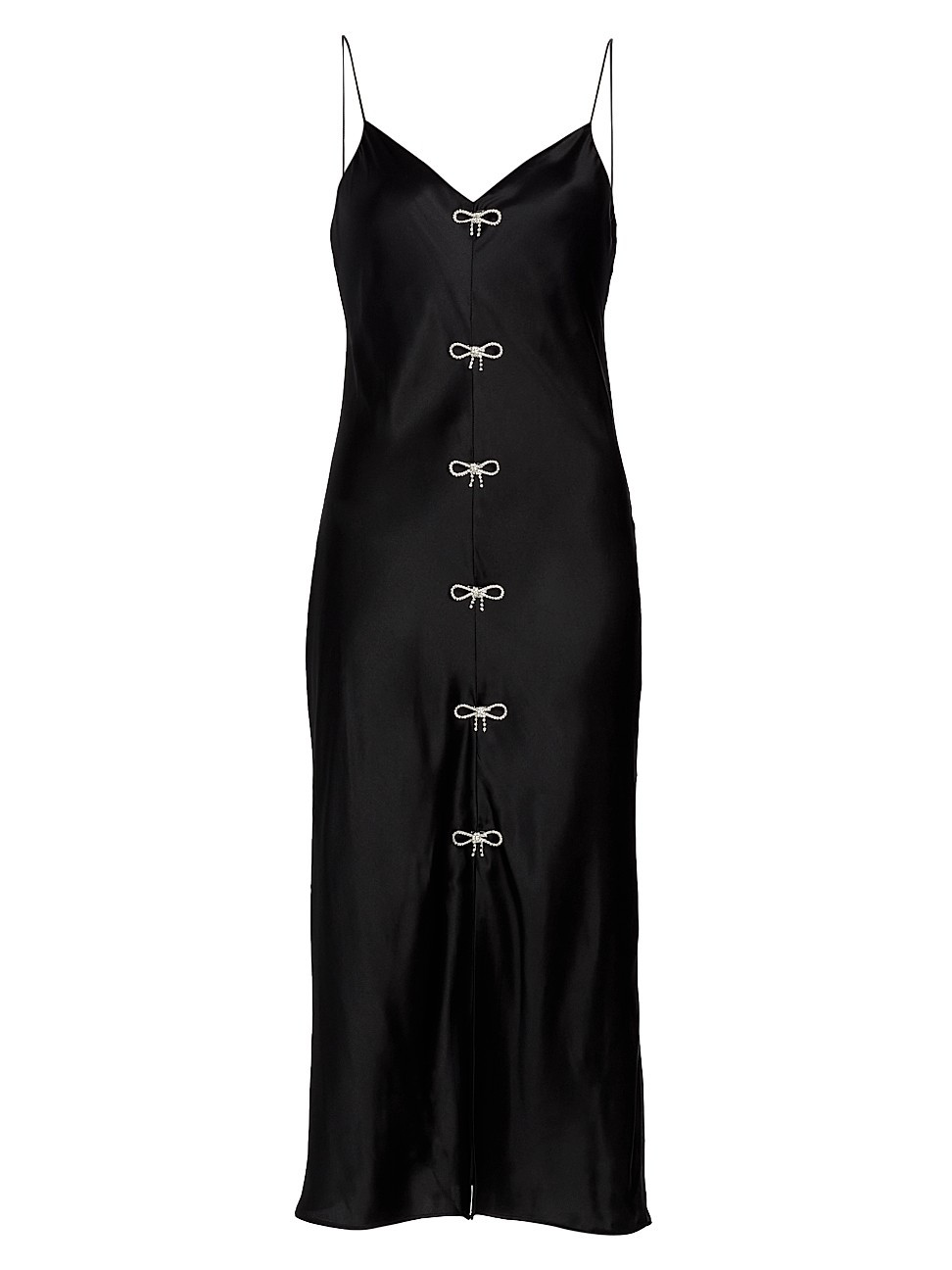 Women's Cerula Crystal-Embellished Silk Dress - Black - Size Small | Saks Fifth Avenue