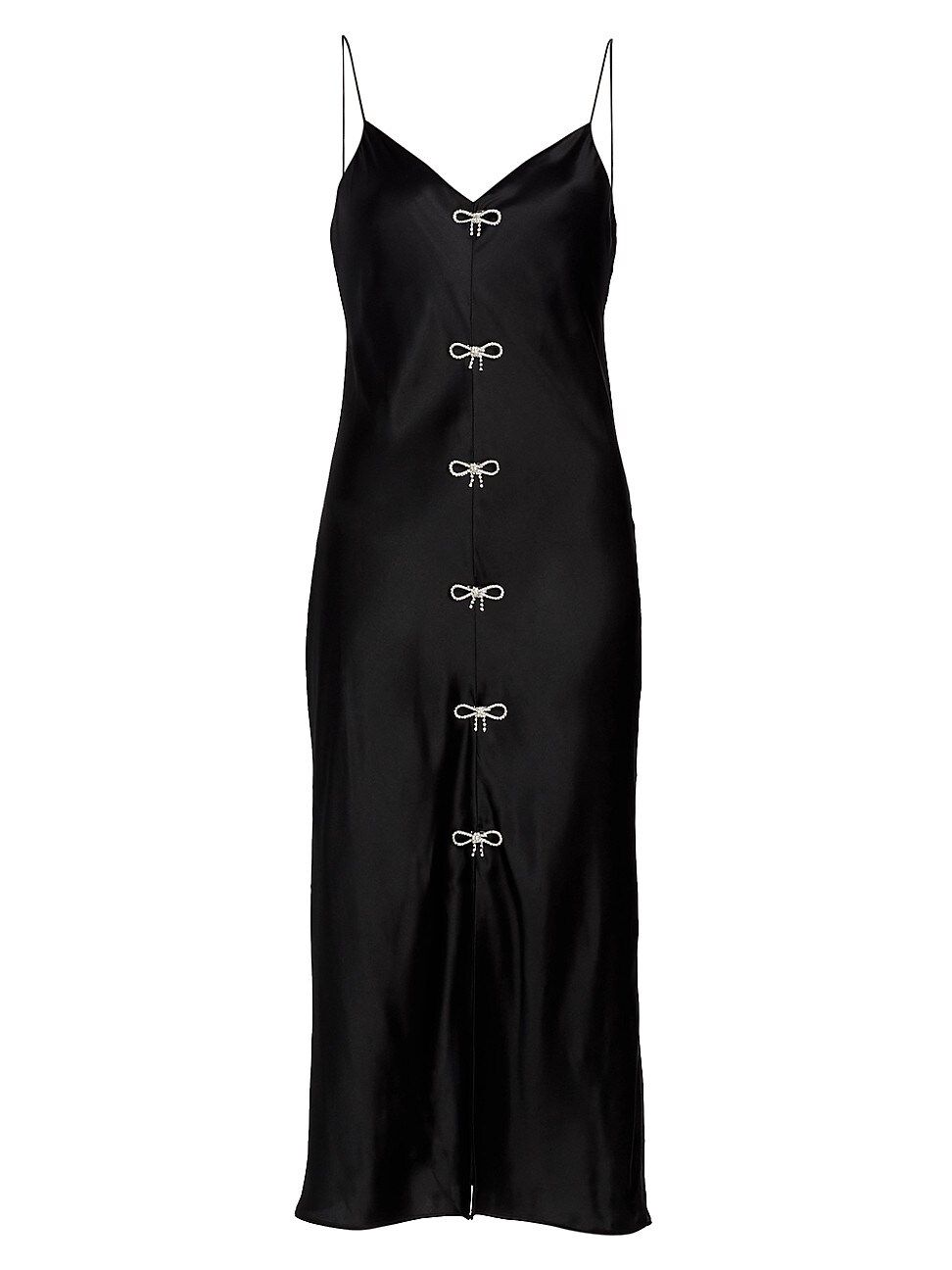 Women's Cerula Crystal-Embellished Silk Dress - Black - Size Small | Saks Fifth Avenue