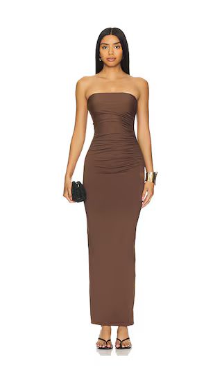 The Evelyn Dress in Chocolate Brown | Revolve Clothing (Global)