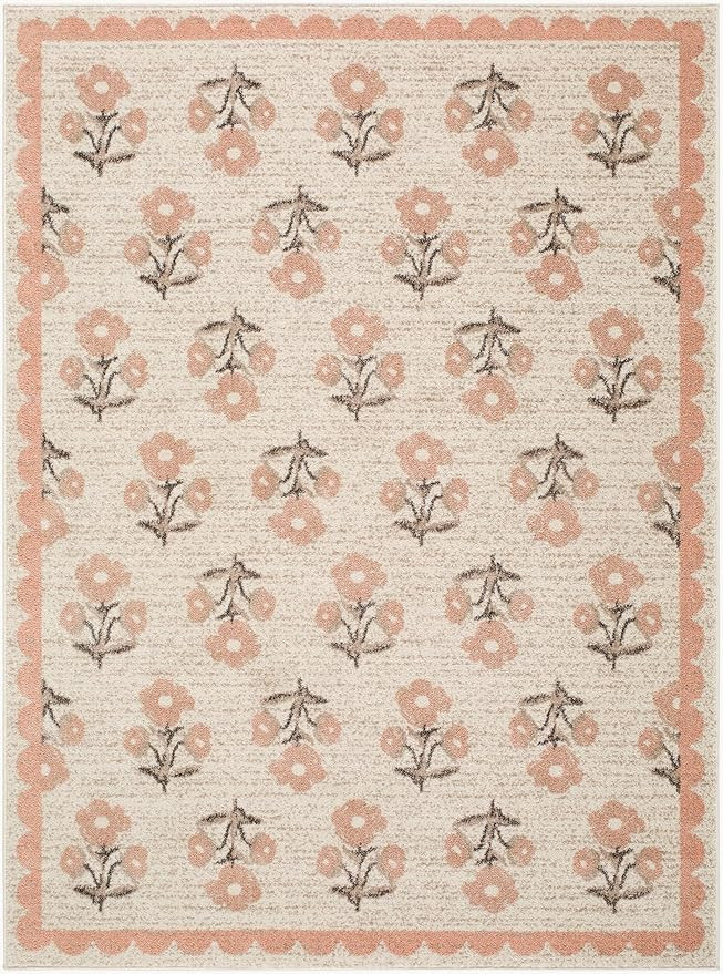 Livabliss x Jenni Yolo Home Louise Modern Area Rug, 5'3" x 7', Dusty Pink | Amazon (US)