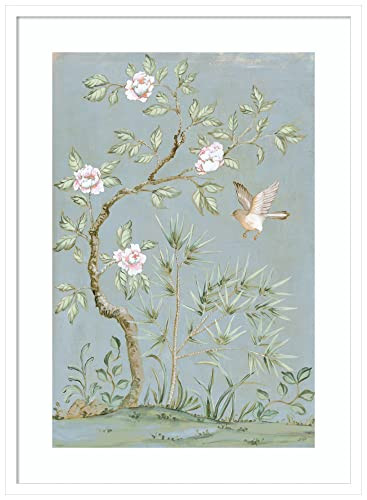Amanti Art Framed Wall Art Print 33x24 Spring Flower Mural II Blue by Julia Purinton, Flowers Wall Art, Vintage Decor, Large Poster Painting Artwork for Living Room, Bedroom, Bathroom, Kitchen, | Amazon (US)