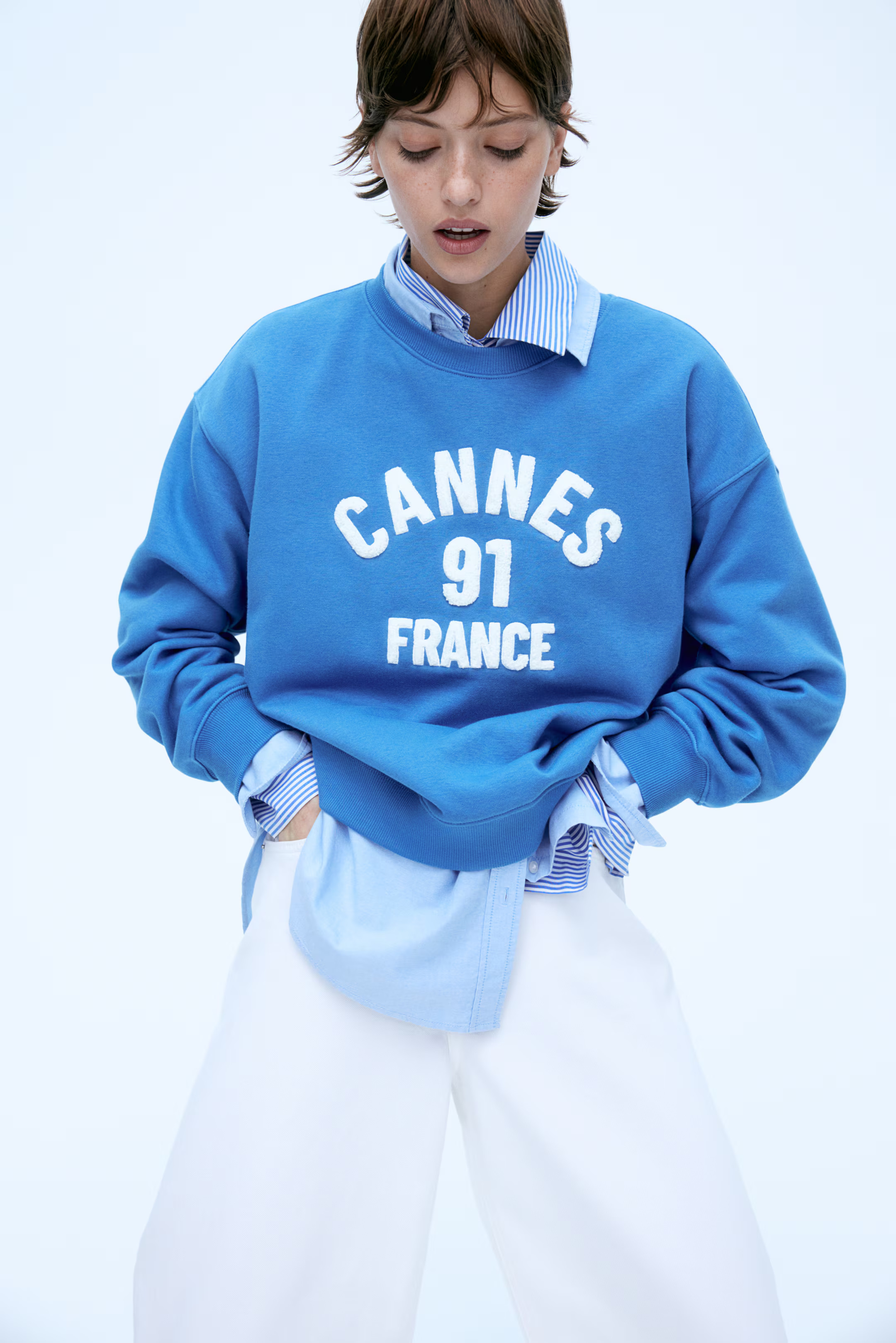 Sweatshirt with Text Motif | H&M (US + CA)
