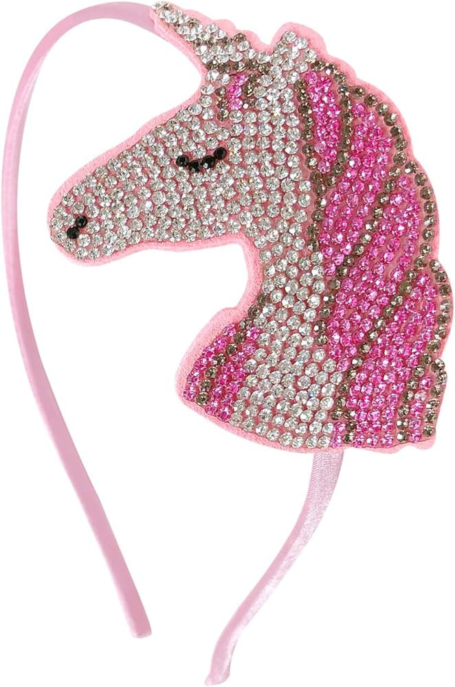 Bowbear Girls Womens Crystal Party Headband, Pink Unicorn | Amazon (US)
