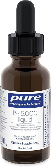 Pure Encapsulations B12 5,000 Liquid - Vitamin B12 Methylcobalamin Supplement to Support Energy, ... | Amazon (US)