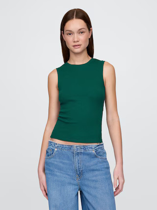 Modern Rib High Neck Top | Gap (US)