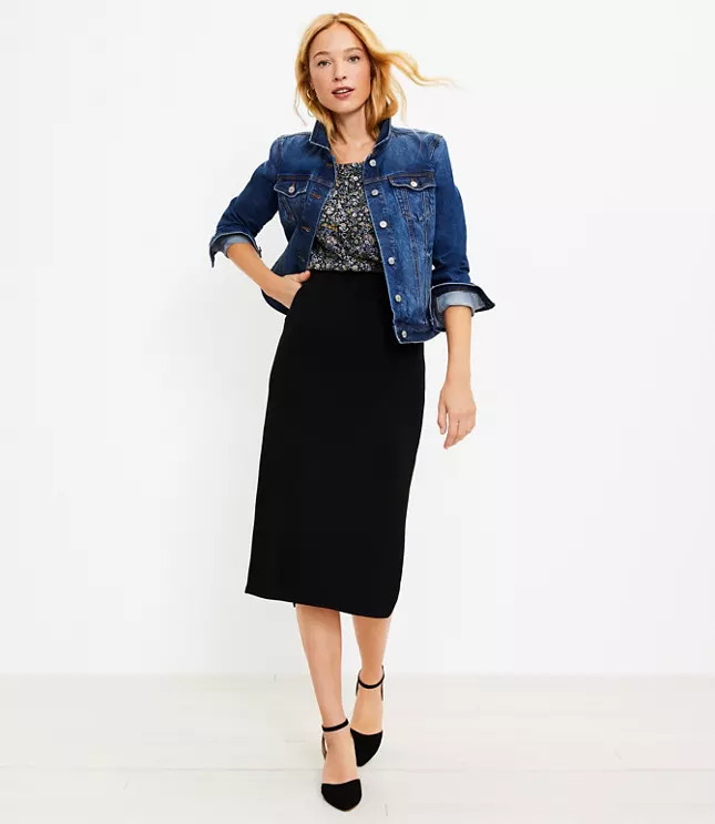 Ottoman Midi Skirt | LOFT