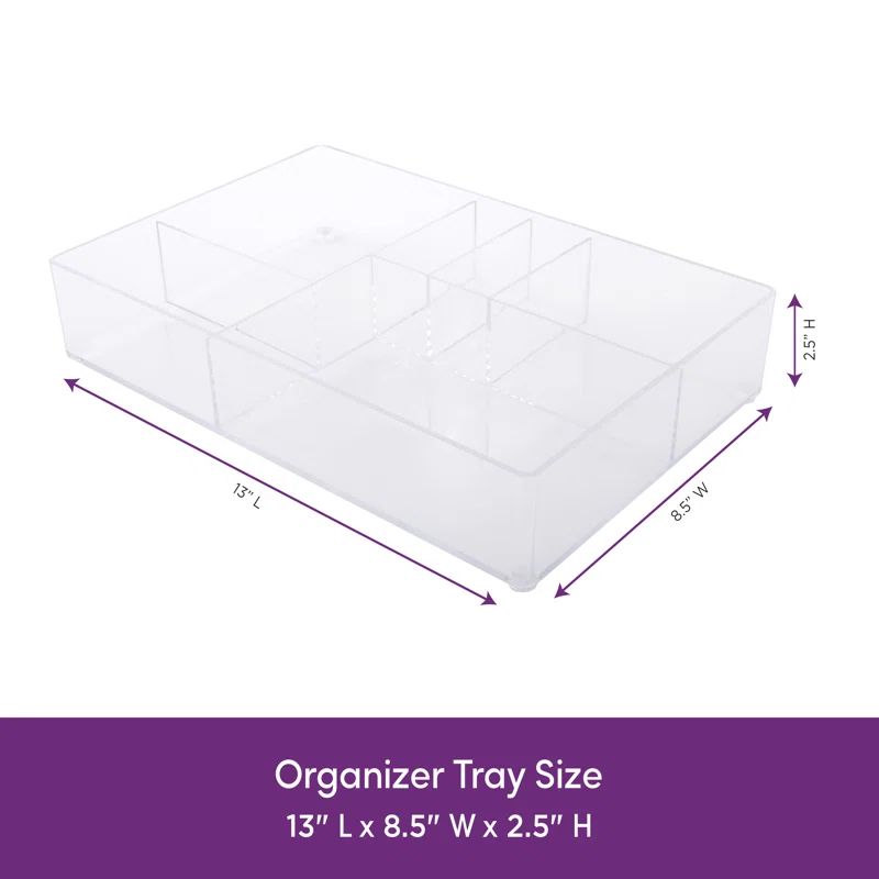 Wayfair Basics® Biggerstaff 6-Compartment Countertop or Drawer Storage Organizer Tray | Wayfair North America