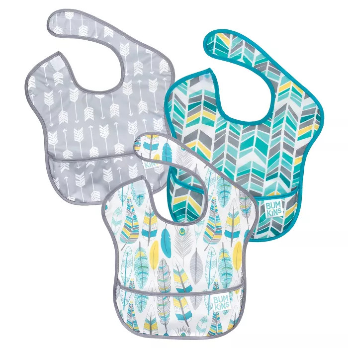 Bumkins SuperBib 3pk Neutral Fashion Prints | Target