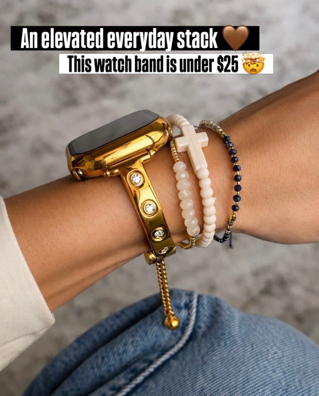 An elevated everyday stack and the classiest Apple Watch band 🤩
And under $25!



#LTKBeauty #LTKootd #LTKmomlife
