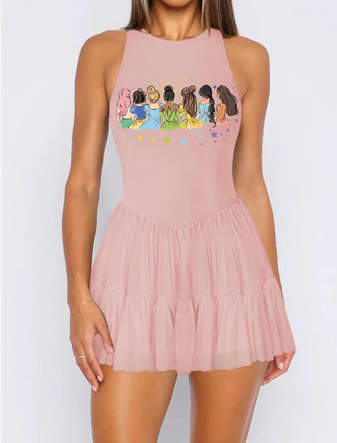 Disney friends Dress | Tulle ParkDayDress | Subtle DisneyOutfitDress | Princess AestheticDress | ... | Etsy (US)