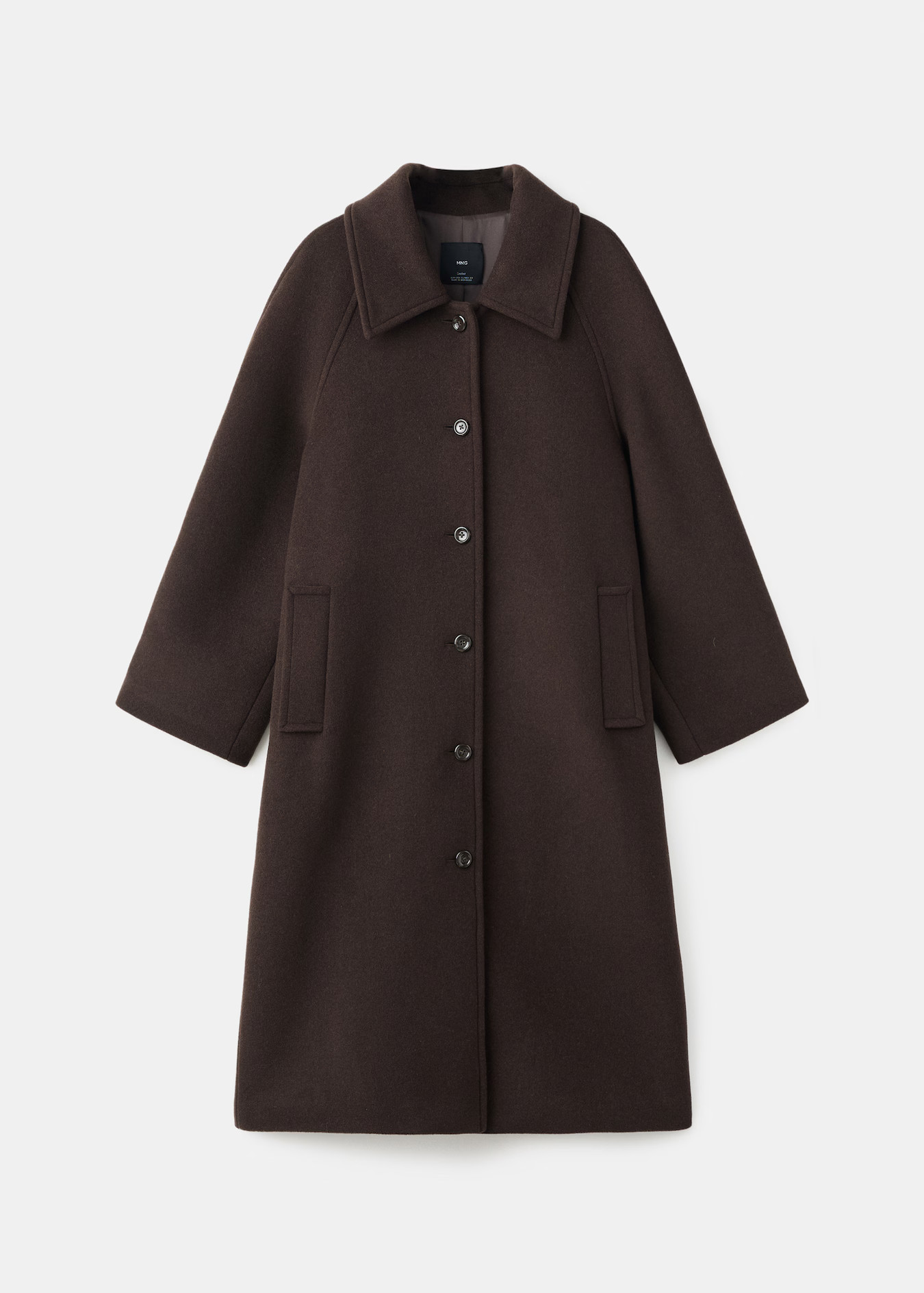 Buttoned wool coat - Women | MANGO United Kingdom | MANGO (UK)