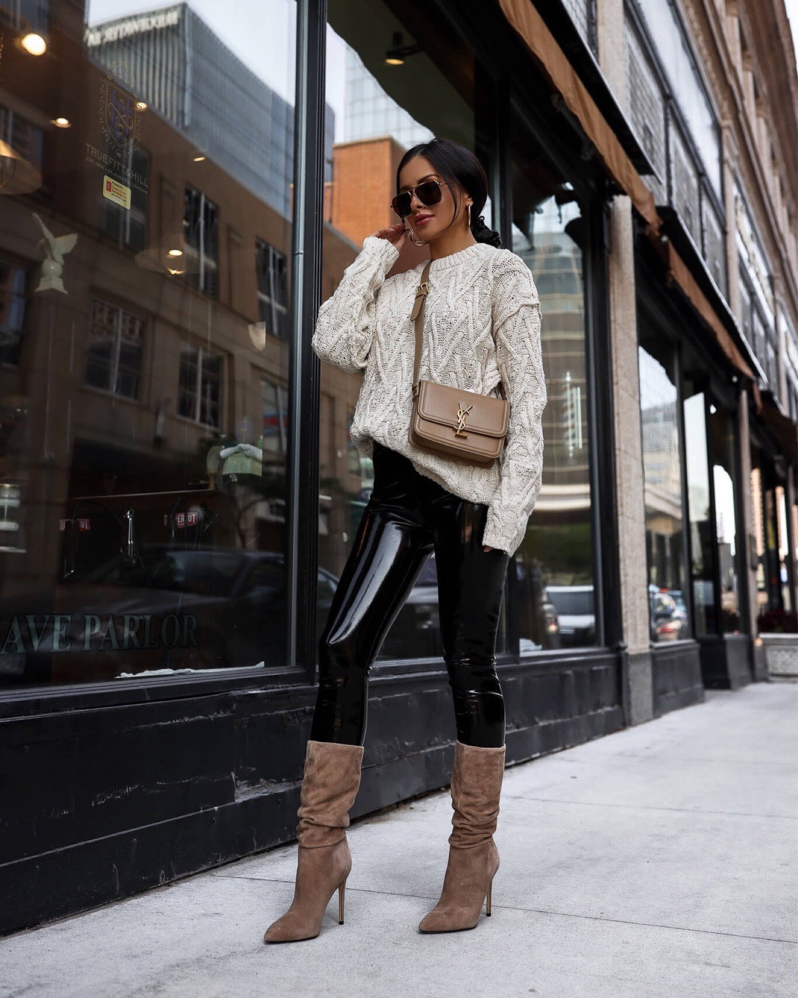 Nordstrom fall outfit ideas 
Free People sweater wearing an XS - on sale at Shopbop 
Marc Fisher suede slouchy boots run TTS
Commando patent leather leggings wearing a small



#LTKSeasonal #LTKunder100 #LTKstyletip