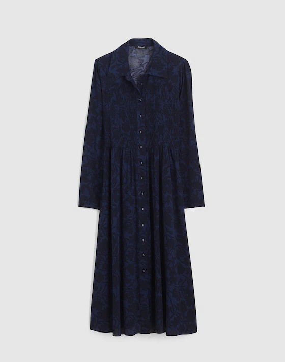 Smocked Midi Shirtdress | Madewell