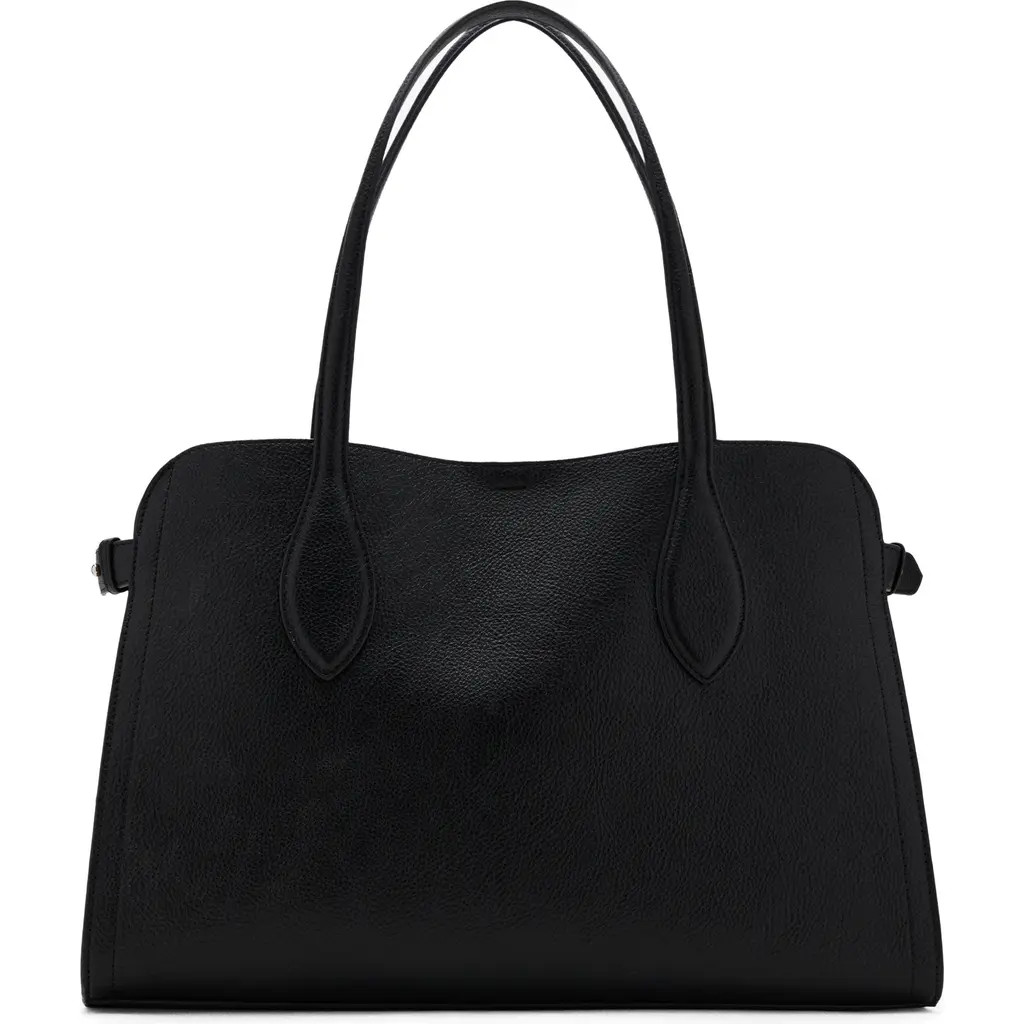 MANGO Medium Pebbled Faux Leather Handbag in Black at Nordstrom | Nordstrom