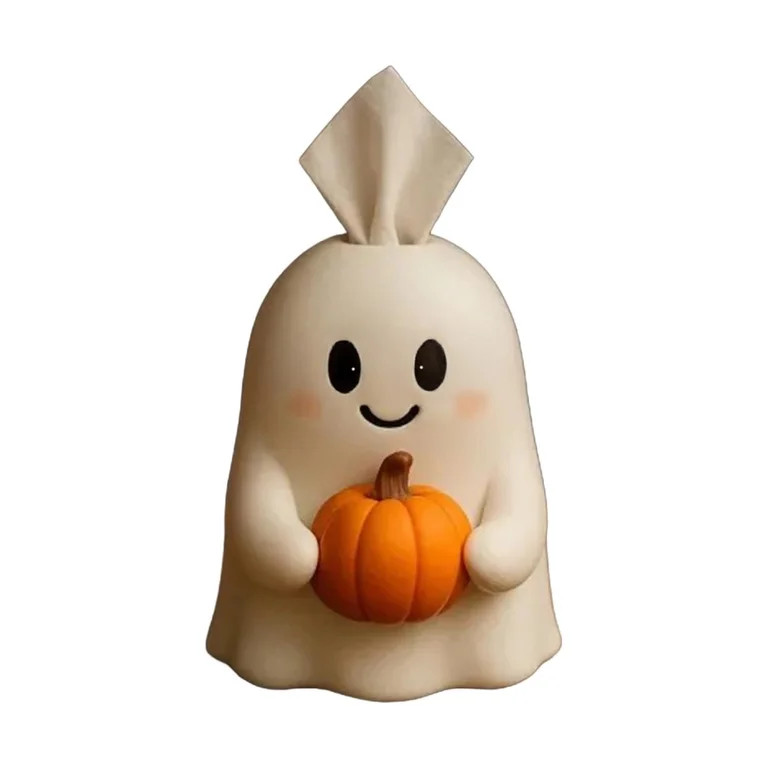 Halloween Ghost Tissue Box Cover | 7.87 Inch Tissue Holder Organizer | Decorative Functional Desk... | Walmart (US)