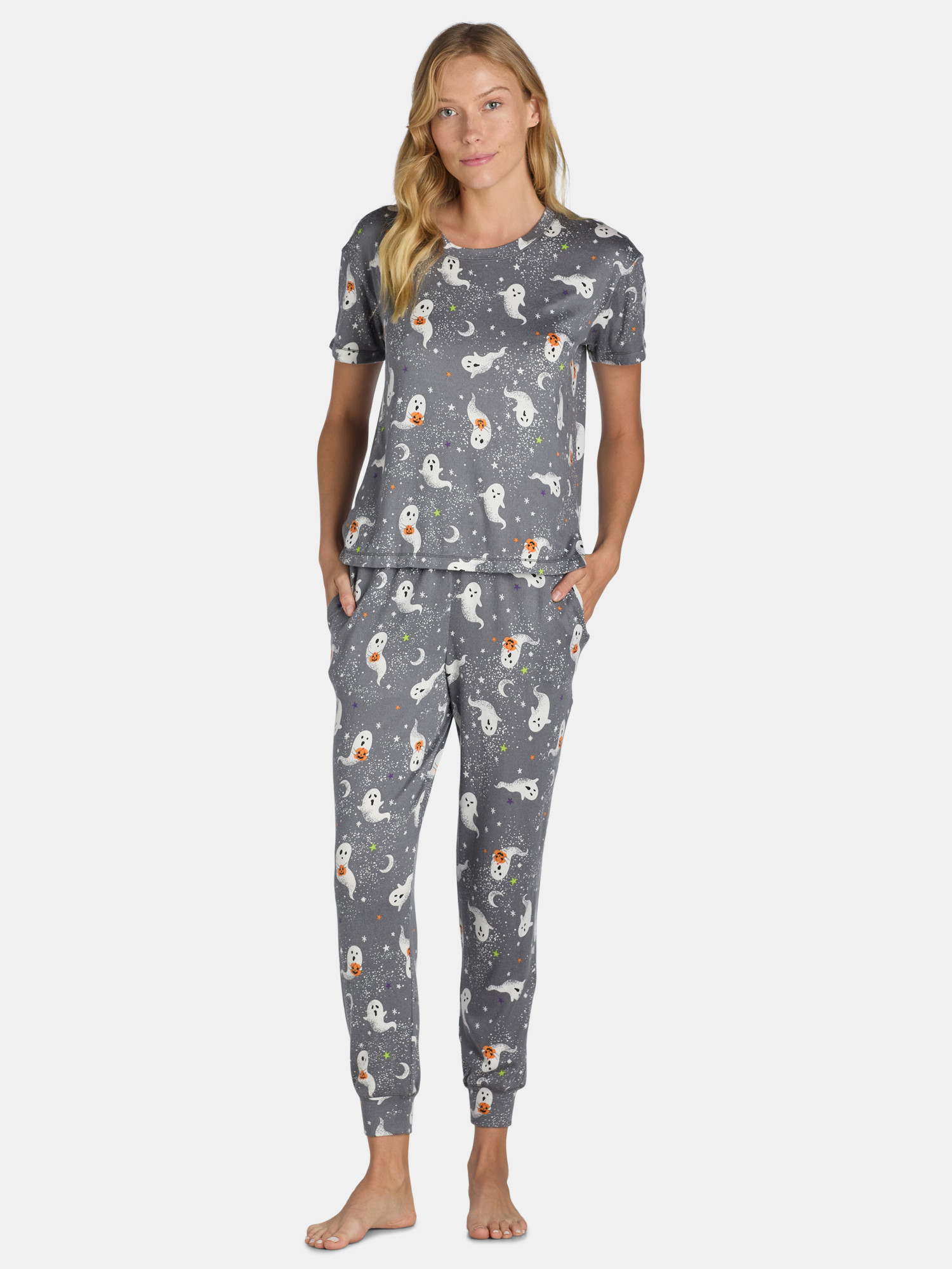 Way to Celebrate Women’s Halloween Pajama Set, Sizes XS-3X | Walmart (US)