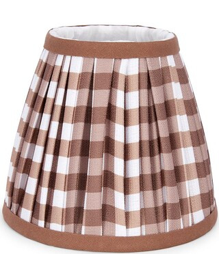 Southern Living Customizable Lamp Collection Small Gingham Pleated Tapered Empire Lamp Shade - Green | Dillard's