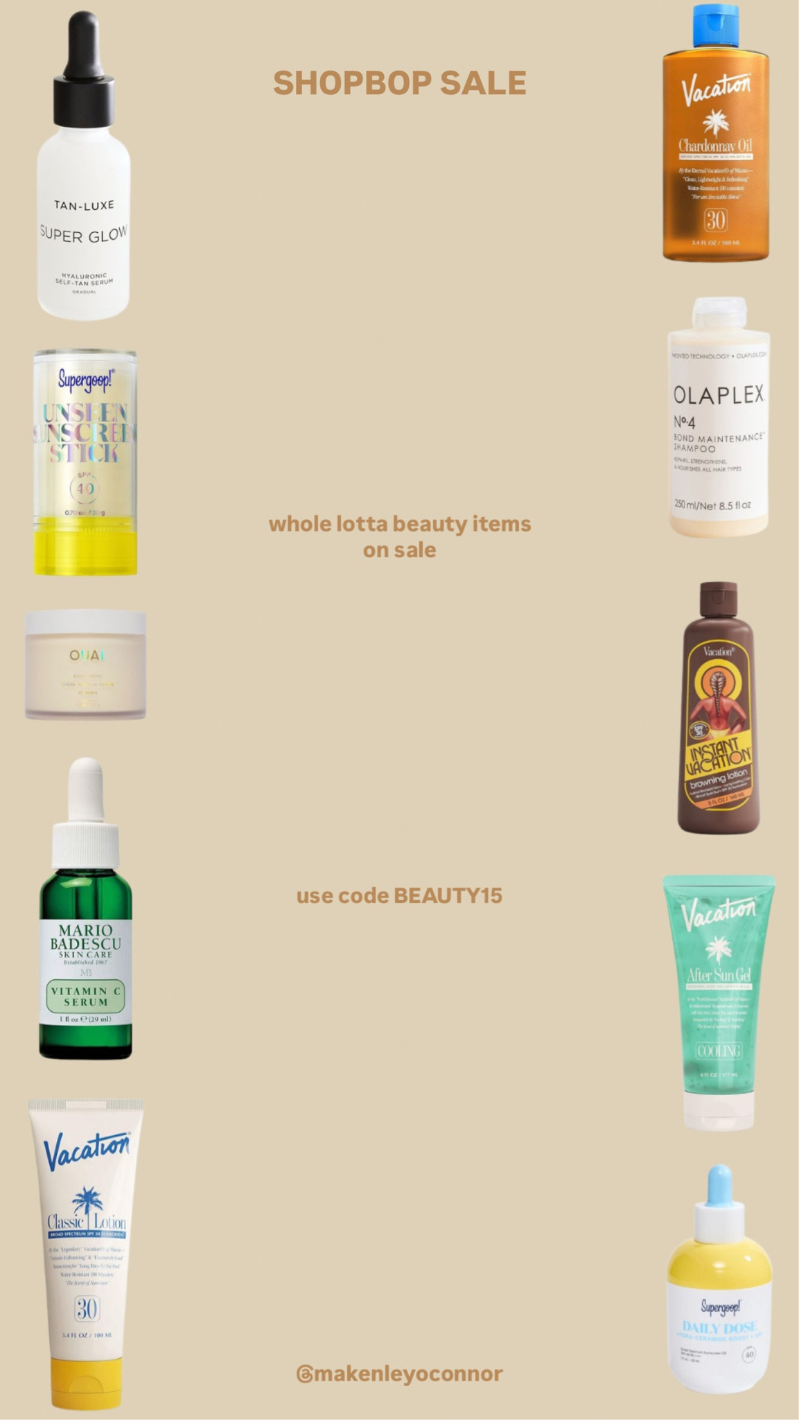 shopbop beauty sale!!!!!!!! soooo many good things, use code BEAUTY15 💄🫧
get while you can!!!!!!!!

#LTKBeauty #LTKSaleAlert #LTKFindsUnder100