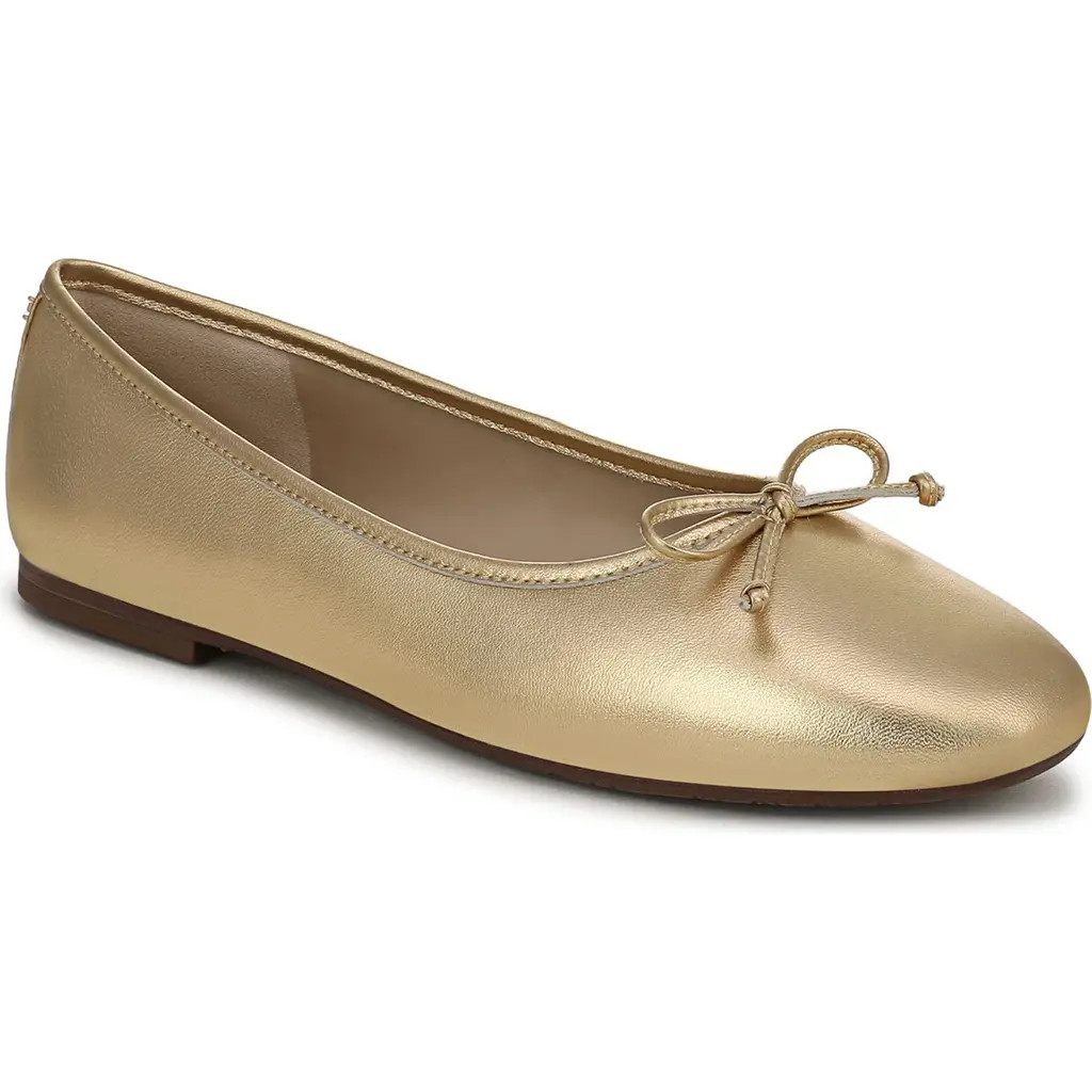 Sam Edelman Alie Ballet Flat in Gold at Nordstrom, Size 6 | Nordstrom