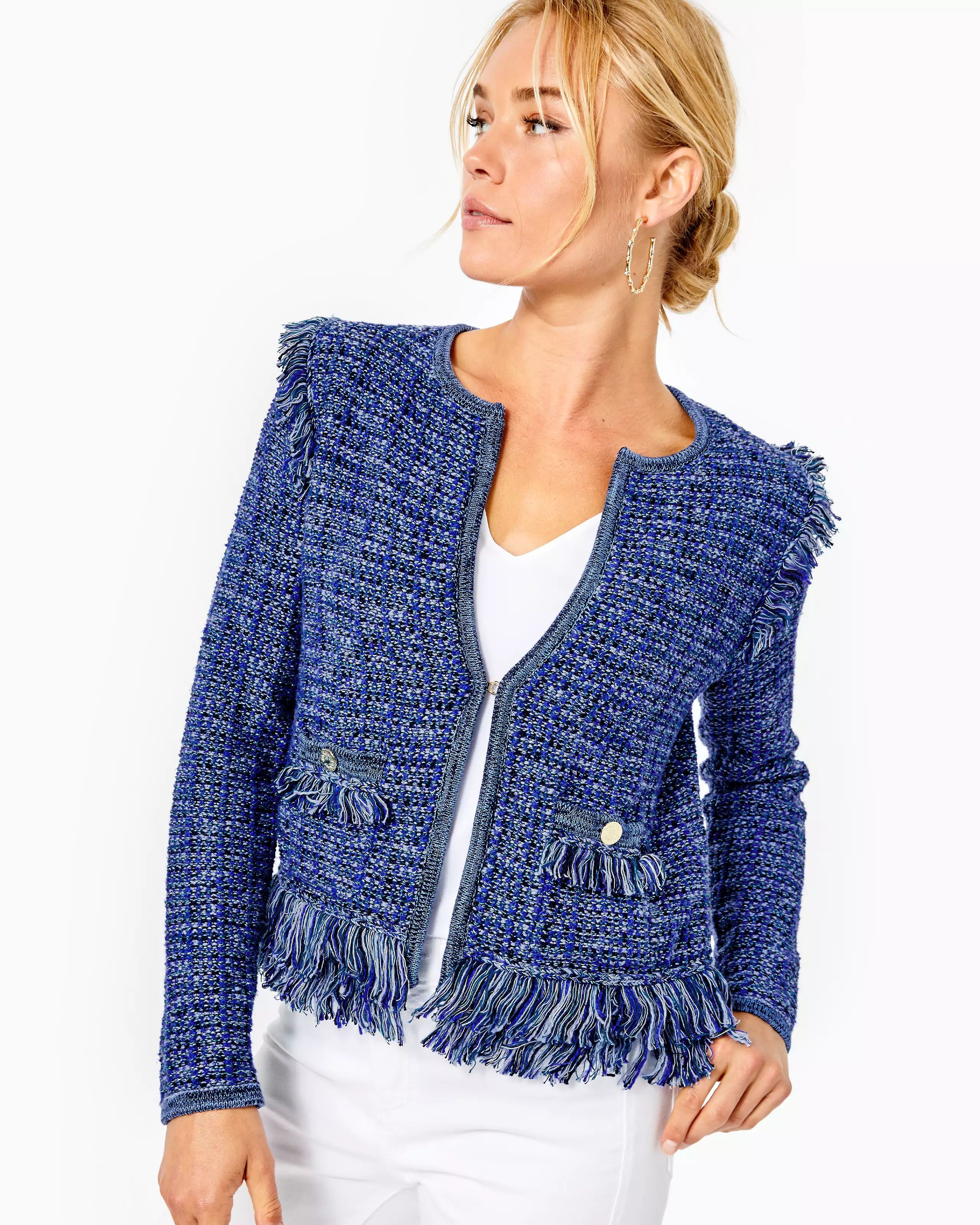 Simora Fringe Cardigan | Lilly Pulitzer