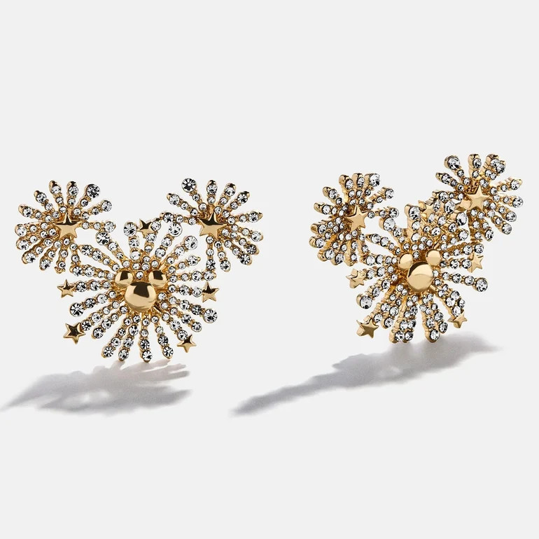 Disney Firework Stud Earrings - Gold/Pav\u00e9 | BaubleBar