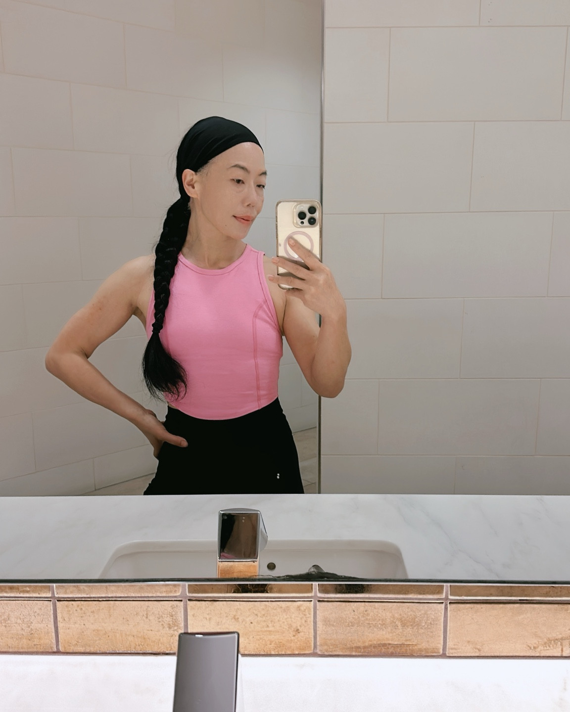 Love this cute cropped tank that comes with a built-in shelf bra.  I wear it from hot yoga to running; it fits great and is so comfortable.  I also wear nipple covers under it, and no need to worry about anything.

#LTKFitness #LTKFindsUnder100 #LTKActive