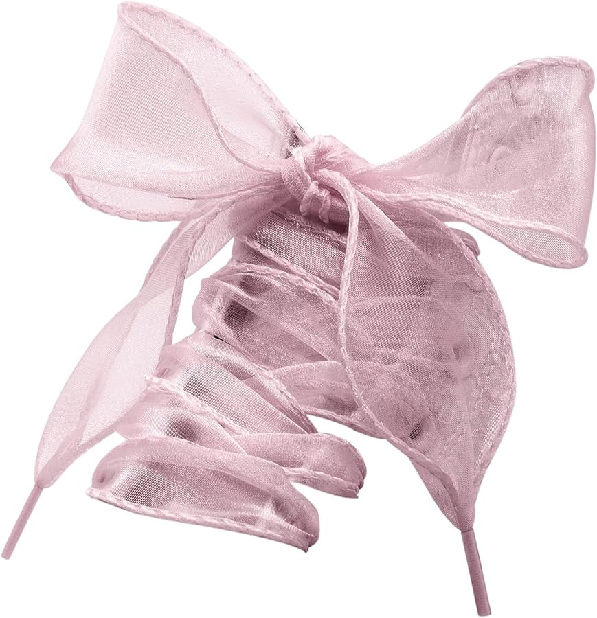 Flat Sheer Shoe Laces: 4CM Wide Fashion Snow Yarn Shoelaces 2 Pairs | Amazon (US)