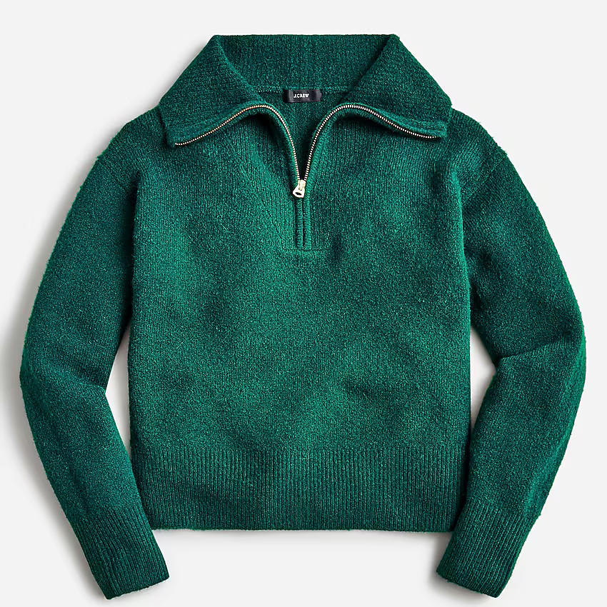 Relaxed half-zip stretch sweater | J. Crew US