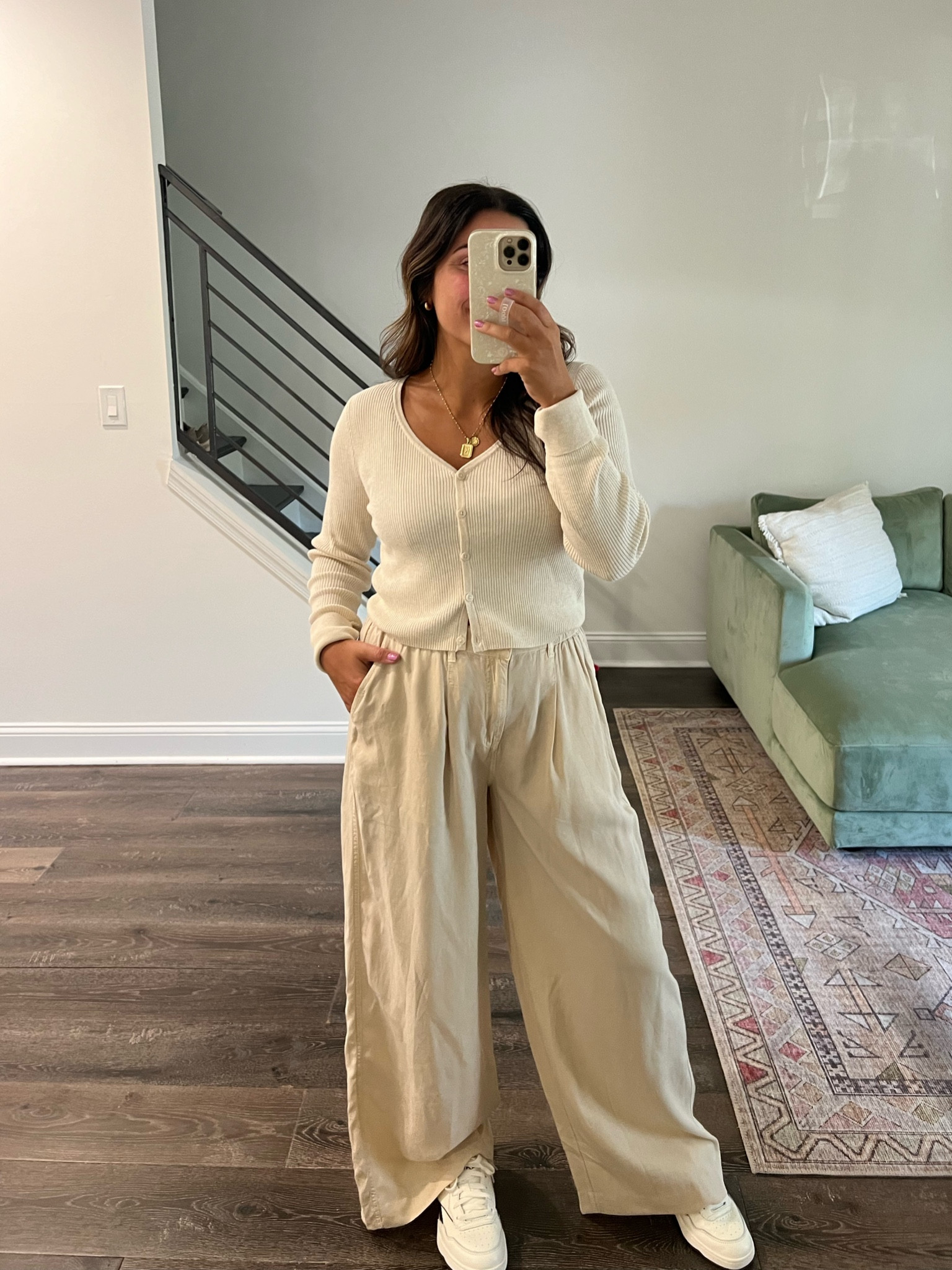 Aeries trousers have been one of my go to this fall because they are so comfy and can be dressed up or down. This color is sold out, but they have a ton of other heathered options that fit exactly with the same same as these! Added their cardi T-shirt on top which is the perfect staple.

All true to size - M

#workwear #aerie #falloutfits

#LTKStyleTip #LTKFallSale #LTKFindsUnder50