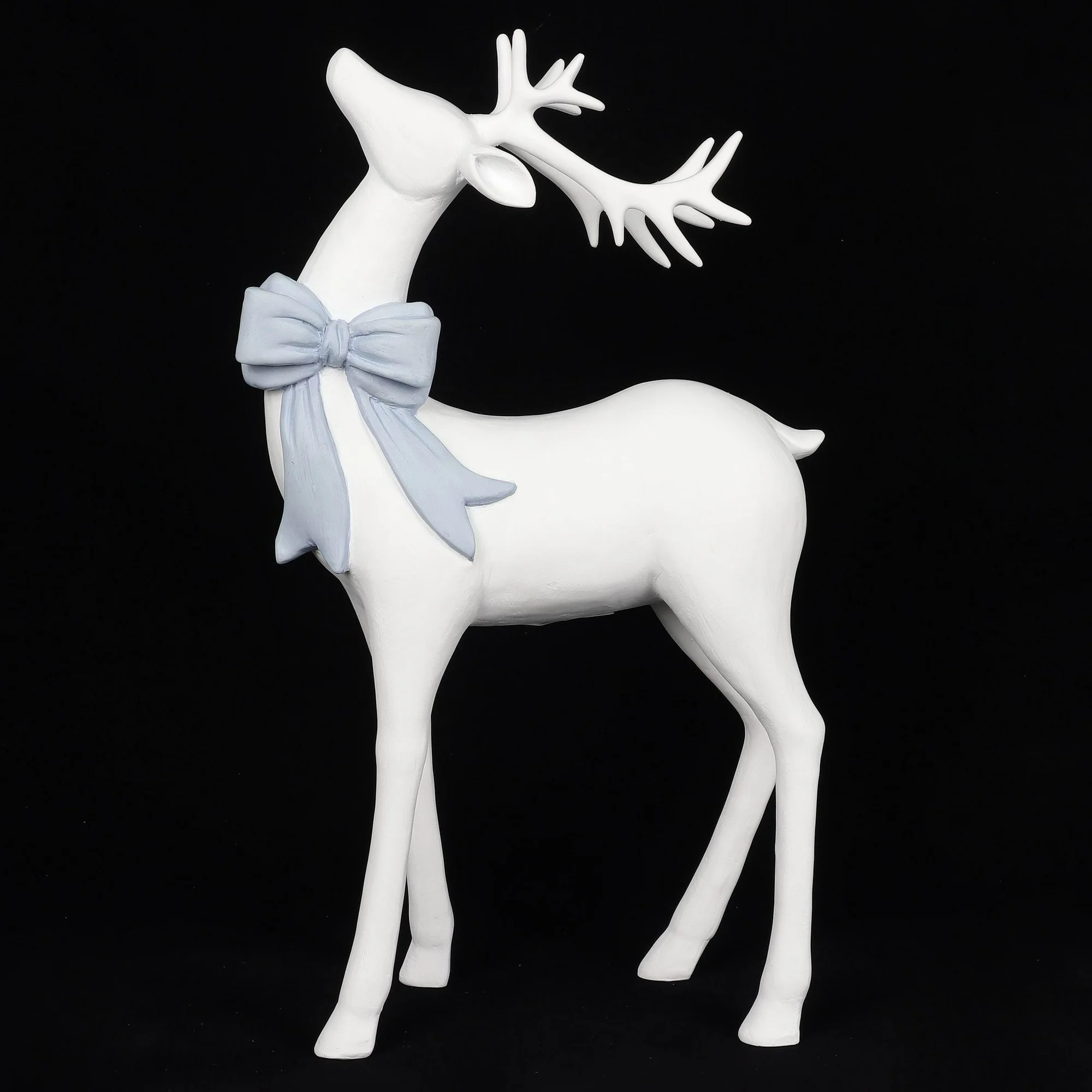Standing Deer Christmas Tabletop Decoration, White, 16.75", by Holiday Time | Walmart (US)