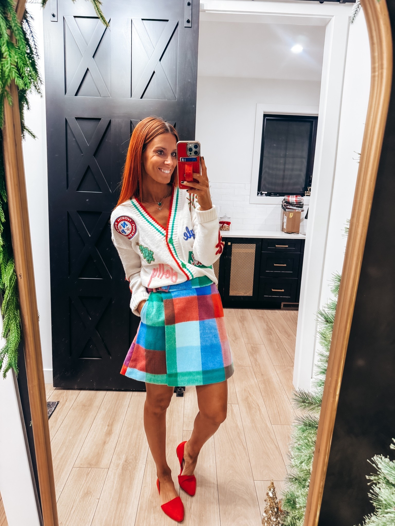 Husbands work Christmas dinner in this somewhat ugly but kinda cute cardigan 😂 this skirt on the hand is amazing quality, so cute and only $25! 

#LTKHoliday #LTKSeasonal #LTKSaleAlert