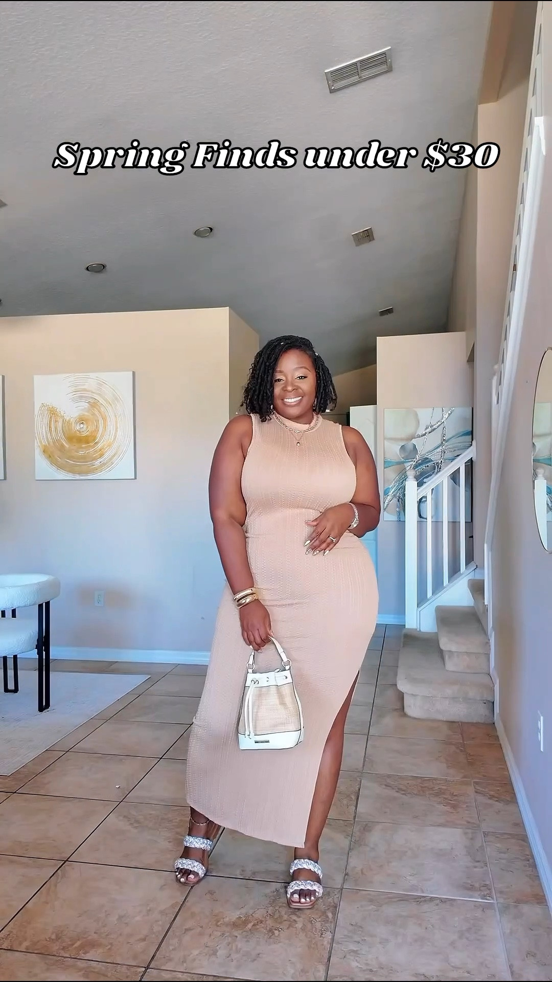 $14 Light Knit maxi dress 💕 very stretchy with side slit 😍 Comes in 7 colors! Literally throw on and go! I’m wearing a size XL. 

#LTKMidsize #LTKFindsUnder50 #LTKPlusSize