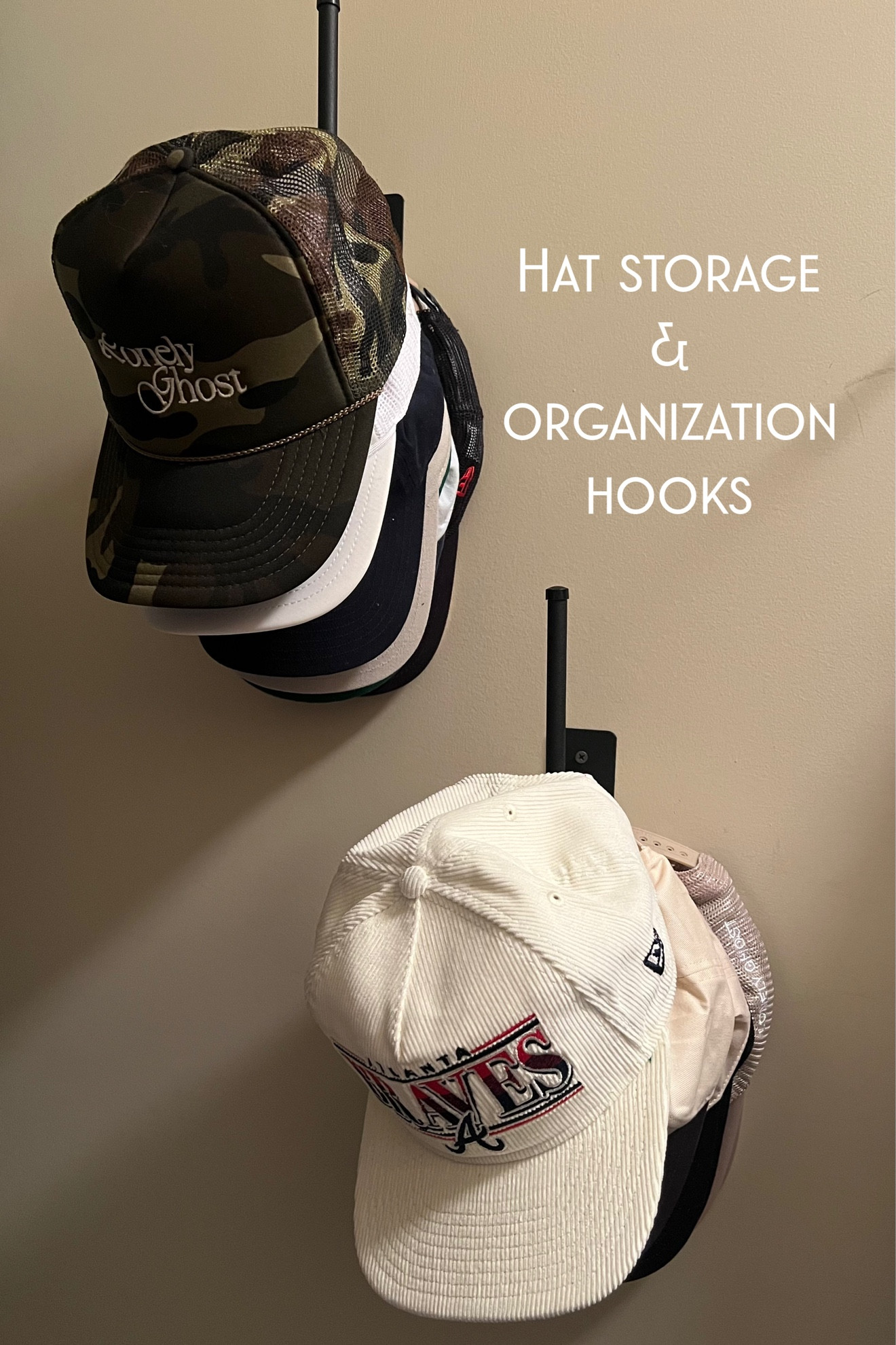 The perfect hooks for hat storage and organization!!

#LTKFindsUnder50 #LTKHome