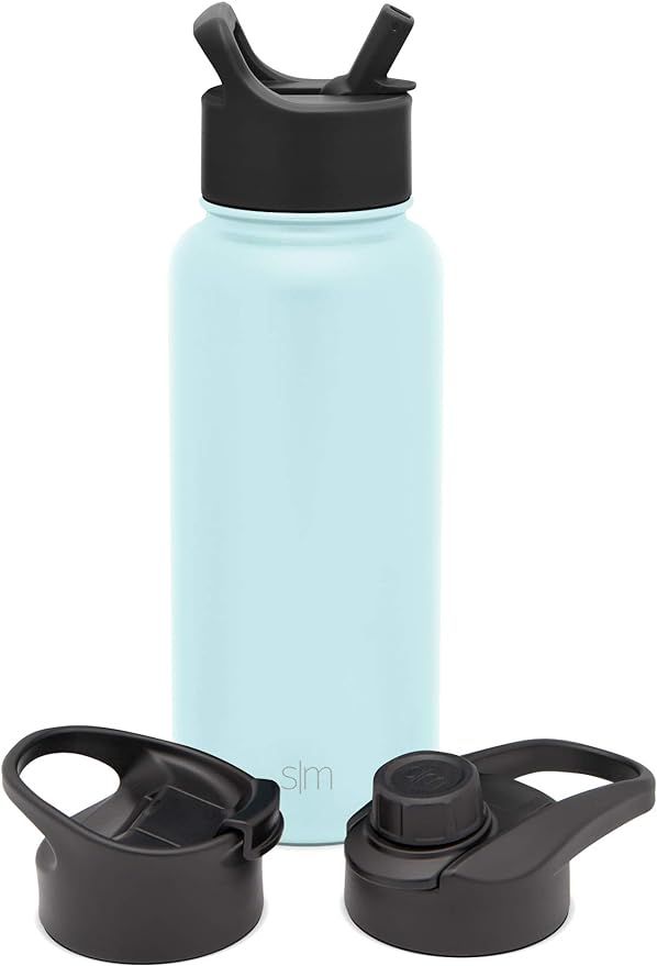 Simple Modern Insulated Water Bottle with 3 Lid Options-Straw, Flip, Chug, Handle Reusable Summit... | Amazon (US)