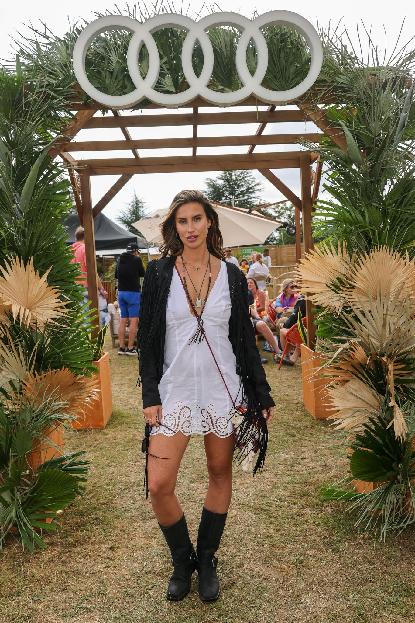 Outfit idea, summer, festival outfit, Free People, H&M, Oh Polly, festival dress, biker boots, suede fringed jacket  

 #LTKuk #LTKsummer #LTKfestival
