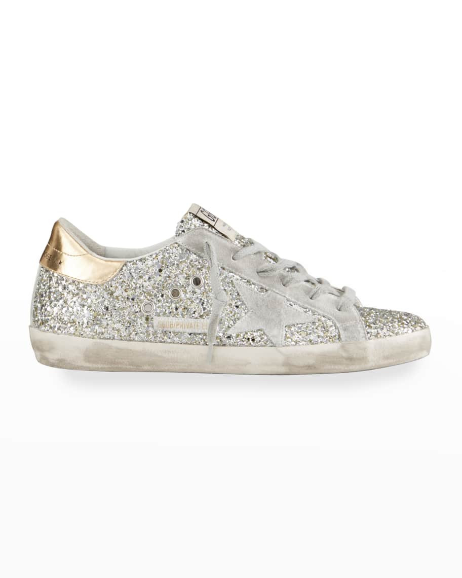 Golden Goose Superstar Glitter Metallic Sneakers | Neiman Marcus