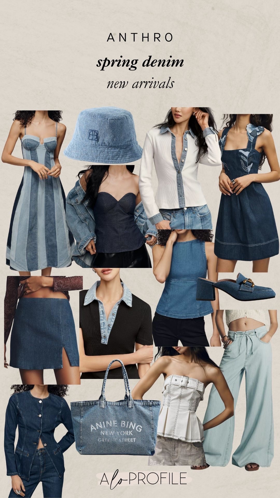 Anthro Spring Denim New Arrivals // spring fashion, spring style, spring outfit, spring outfits, spring wardrobe, spring denim, spring tops, spring dresses, denim dress, denim top