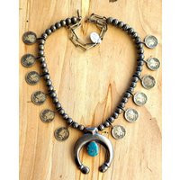 Vintage Squash Blossom Necklace With Mercury Dimes Old Pawn | Etsy (US)