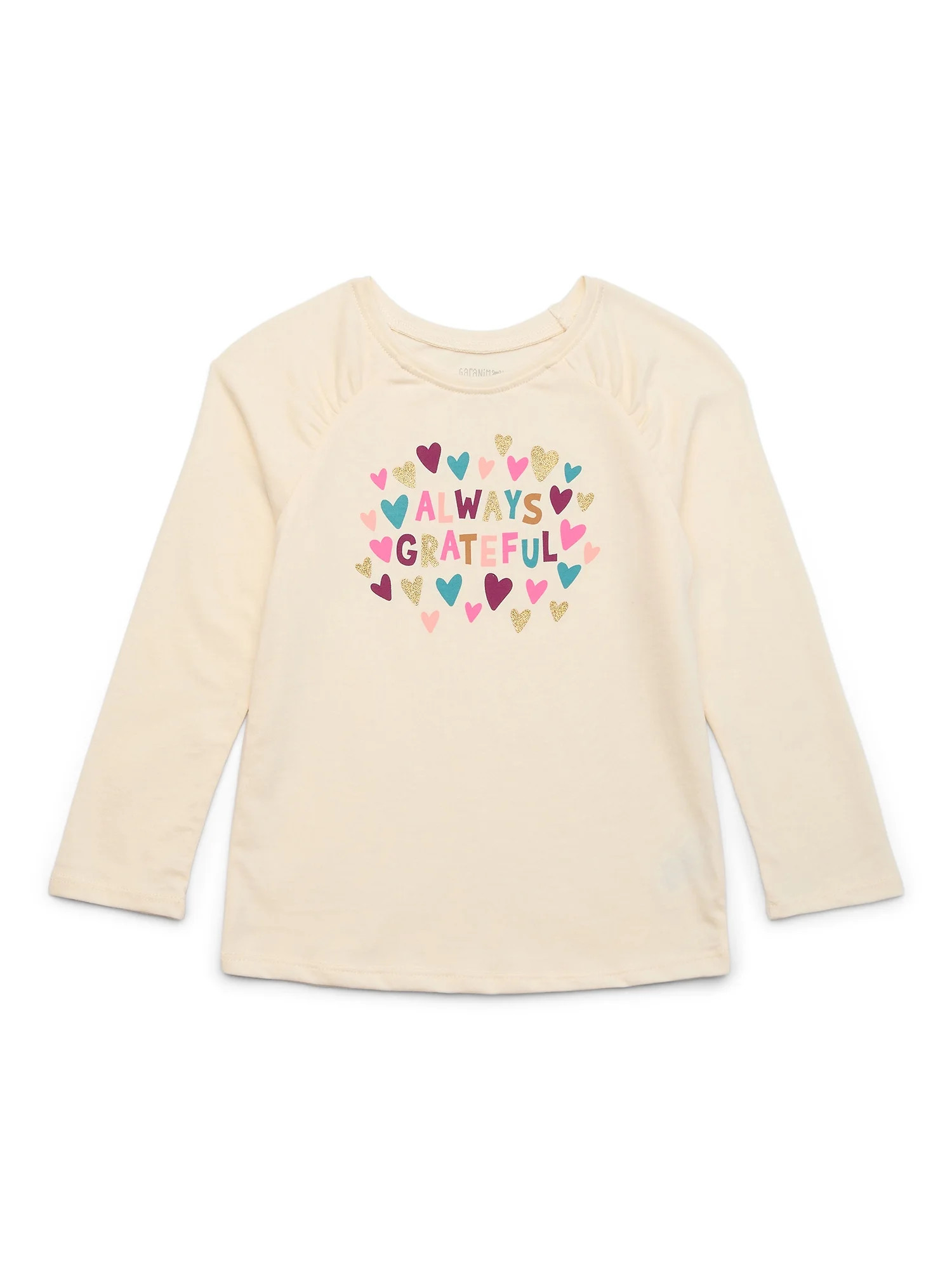 Garanimals Toddler Girls Holiday Graphic Print Tee with Long Sleeves, Sizes 18M-5T - Walmart.com | Walmart (US)