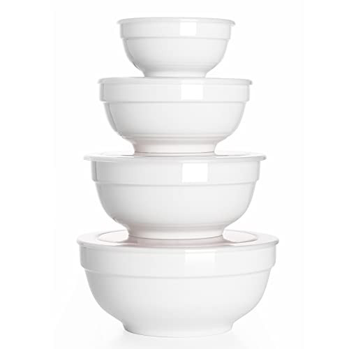 DOWAN Ceramic Bowls with Lids, Serving Bowls with Lids, Food Storage Container, Porcelain Prep Bowl  | Amazon (US)