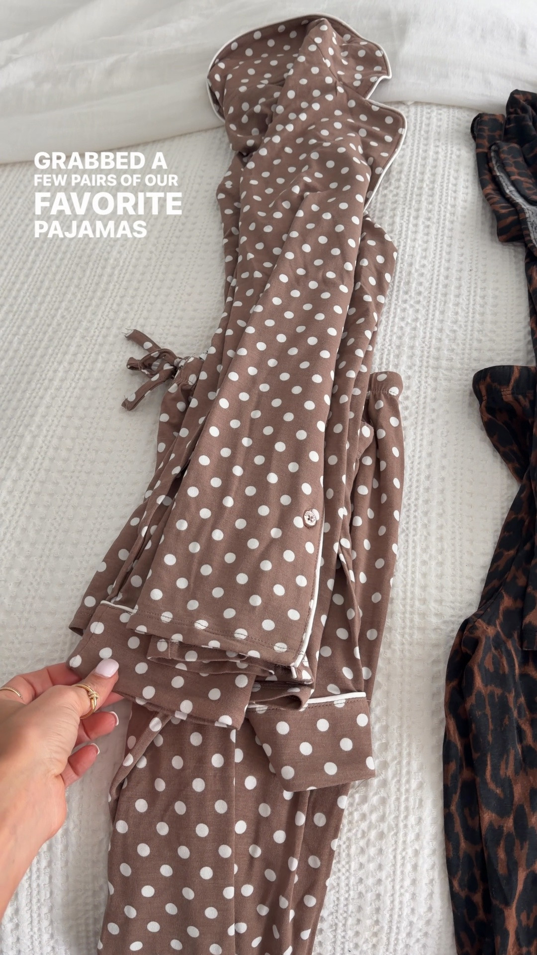 I love these Nordstrom pajama sets in XS! So soft with functional buttons and elastic waistbands. These also make great gifts. I wore these pregnant and postpartum with both of my kids as well (in the pants versions). Gift ideas for her. Polka dot pajamas. Matching pajama sets.

#LTKootd #LTKmorningroutine #LTKgrwm