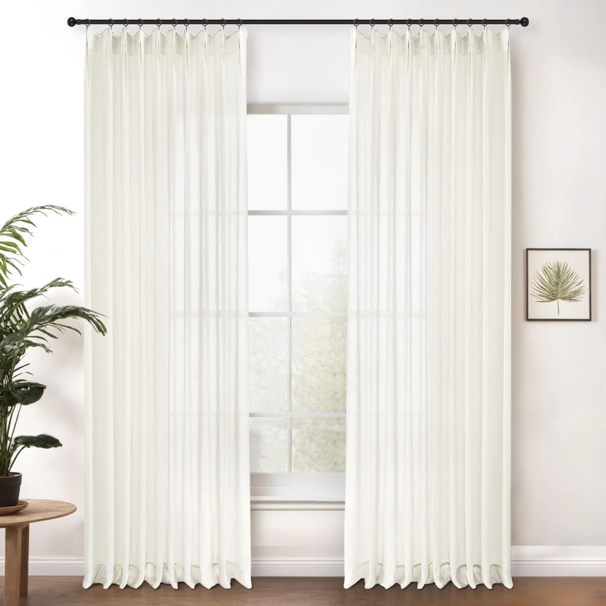 Cloud Linen Sheer Curtains Drape Pleated | Homerilla