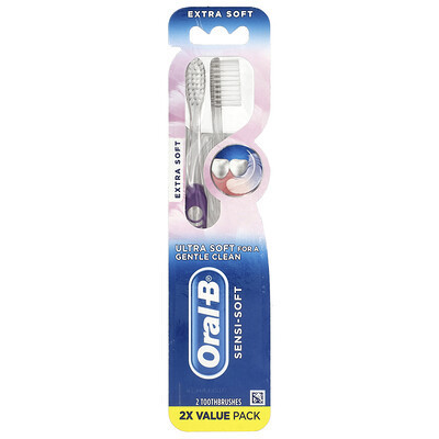 Oral-B, Sensi-Soft, Toothbrushes, Extra-Soft, 2 Toothbrushes | iHerb