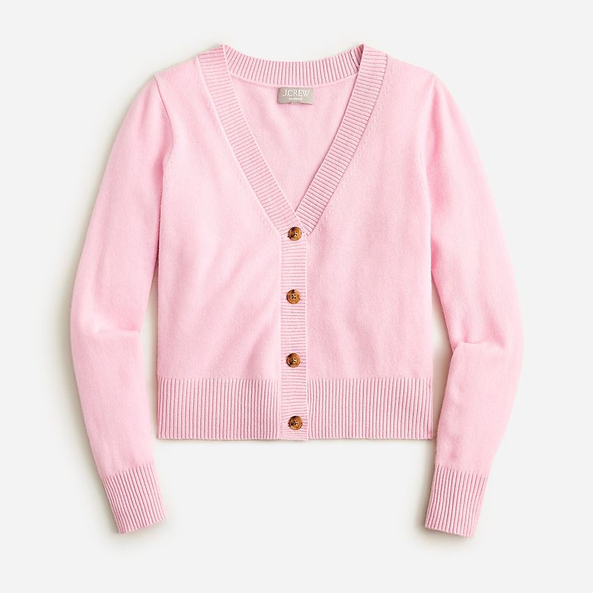 Cashmere cropped V-neck cardigan sweater | J.Crew US