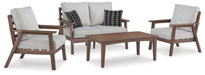 Emmeline 4-Piece Outdoor Nuvella Seating Set | Ashley Homestore
