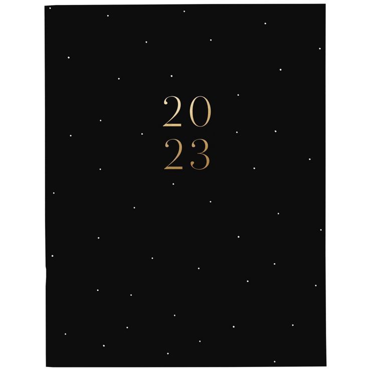 2023 Planner Monthly 11"x8.5" Black with White Dot - Sugar Paper Essentials | Target
