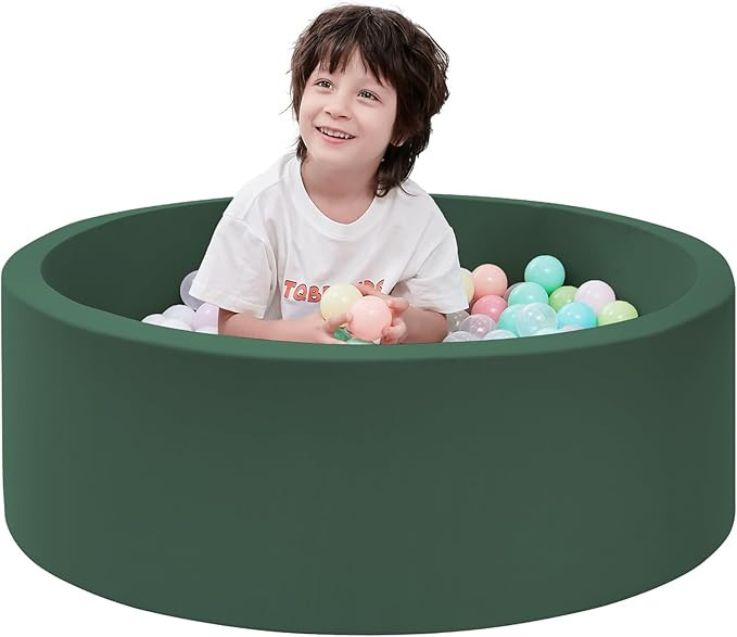 Foam Ball Pit, 35.4"x 11.8" Ball Pits for Toddlers, Soft Round Kiddie Baby Playpen Ball Pool for ... | Amazon (US)