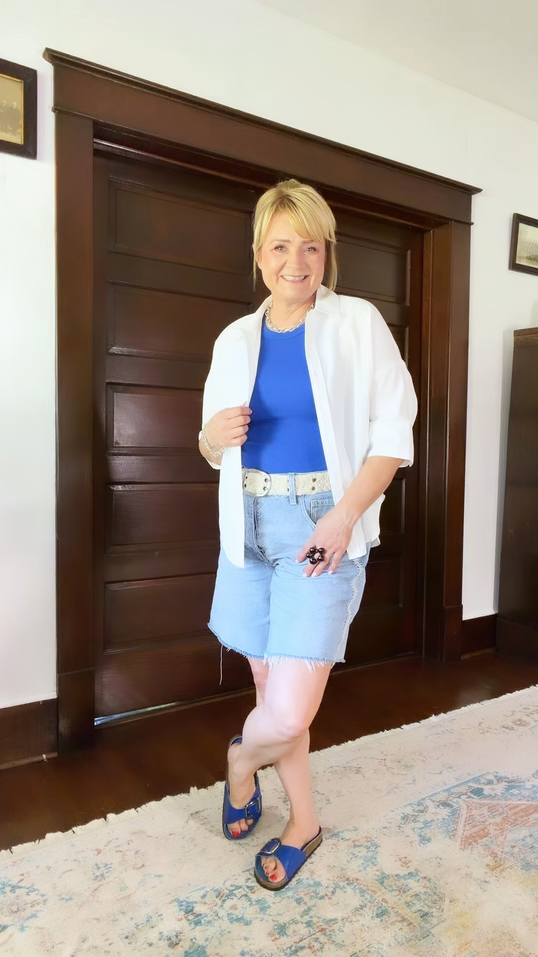 It’s tank top season.  Layering is key.  These are stretchy. I could have sized down.

#LTKootd #LTKOver40